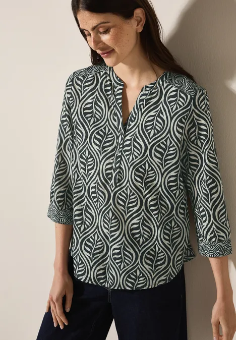 Muster-Mix Bluse slate khaki