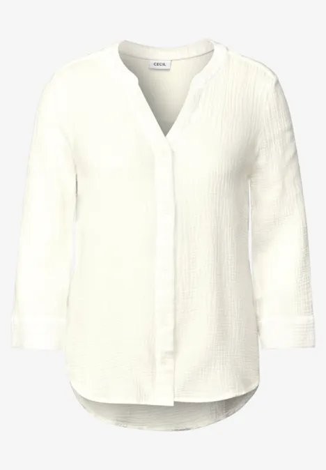 Musselin Bluse vanilla white