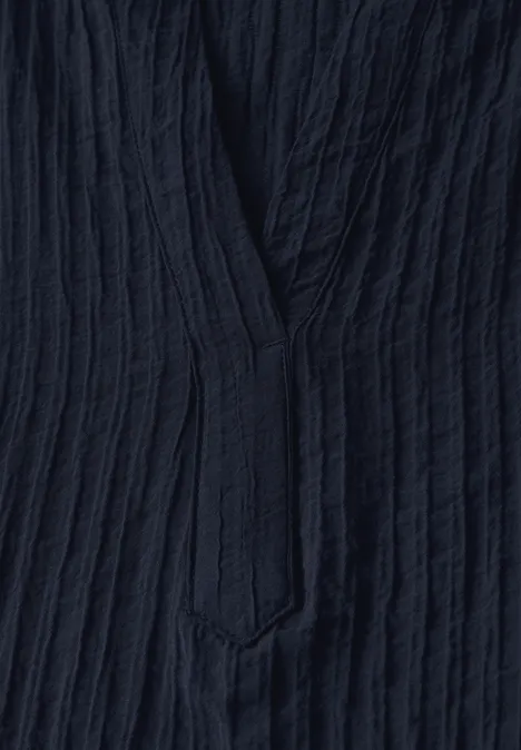 Strukturbluse universal blue