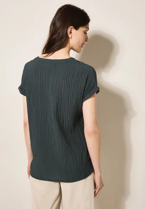 Strukturbluse slate khaki