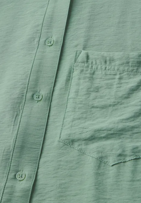 Hemdbluse mit Struktur matcha green