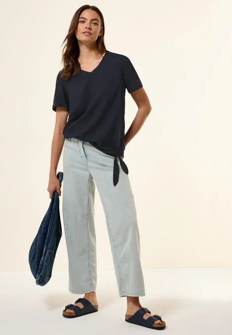 Blusenshirt mit Knoten universal blue