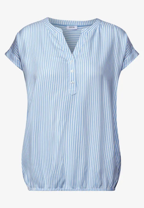 Gestreifte Kurzarmbluse blouse blue