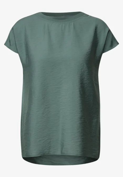 Bluse mit feiner Struktur dark balmy khaki