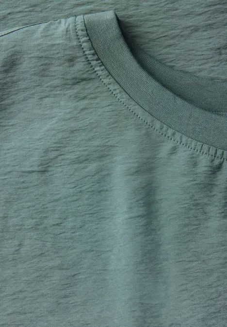 Bluse mit feiner Struktur dark balmy khaki