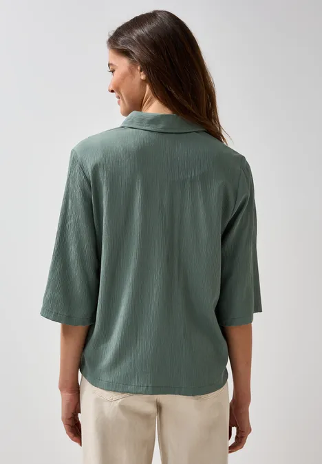 Hemdbluse mit Struktur dark balmy khaki
