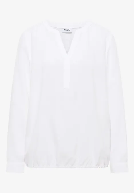 Bluse in Unifarbe White