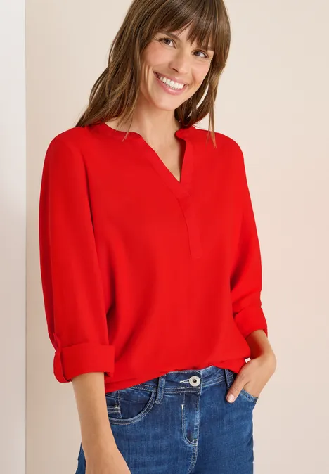 Bluse in Unifarbe pumkin orange