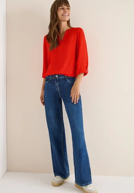 Bluse in Unifarbe pumkin orange