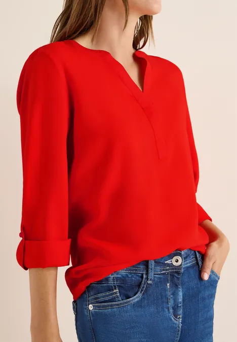 Bluse in Unifarbe pumkin orange