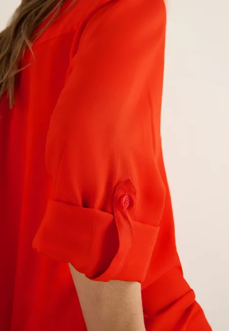 Bluse in Unifarbe pumkin orange