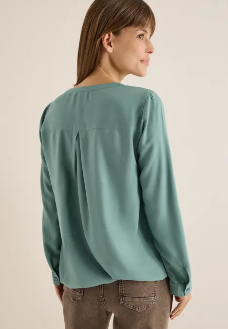 Bluse in Unifarbe jewel green