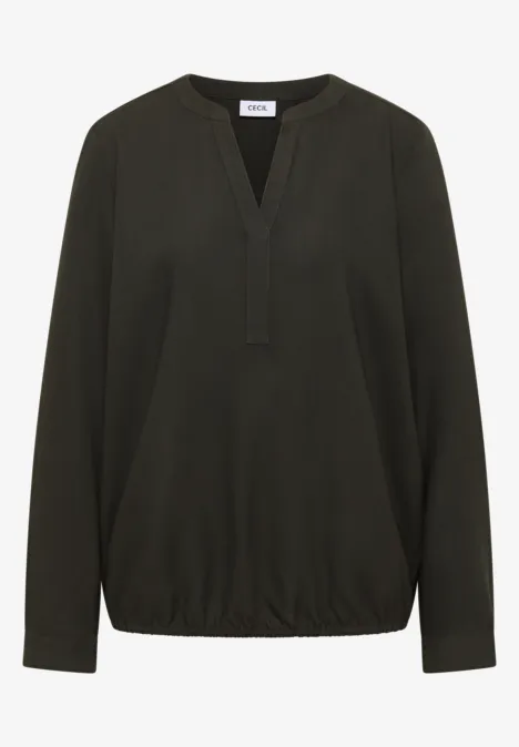 Blouse en couleur unie raw khaki Blouse en couleur unie raw khaki