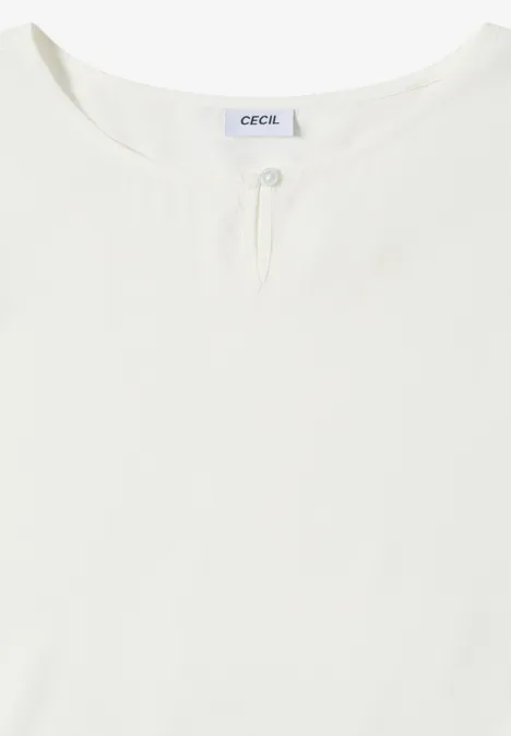 Bluse in Unifarbe vanilla white