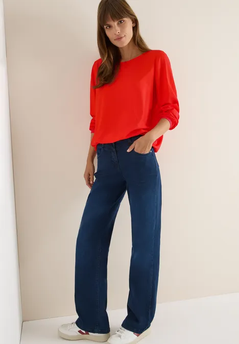 Bluse in Unifarbe pumkin orange