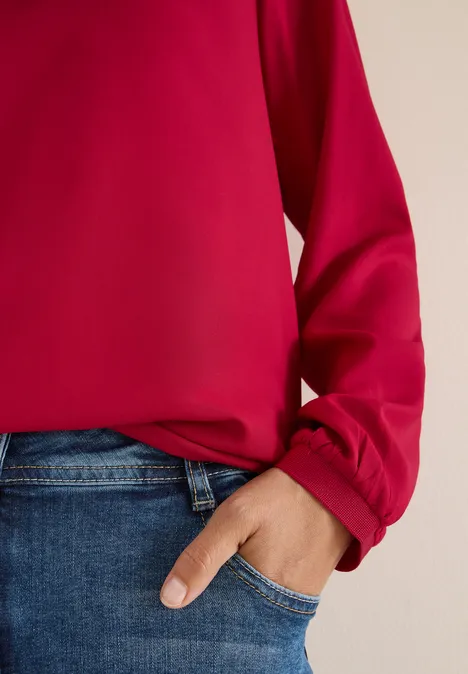 Blouse in effen kleur beaujolais red