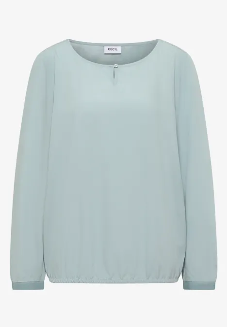 Bluse in Unifarbe light mint blue
