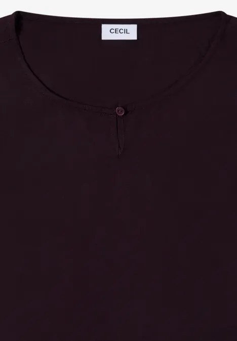 Bluse in Unifarbe eggplant red
