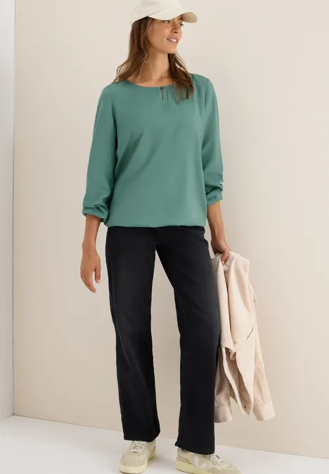 Blouse en couleur unie jewel green