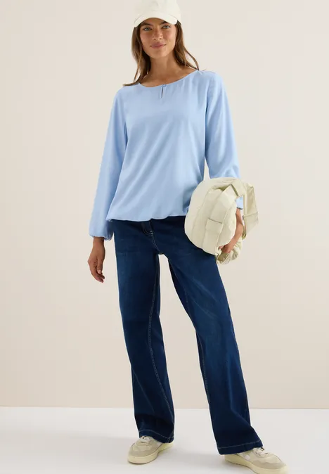 Blouse en couleur unie mountain blue