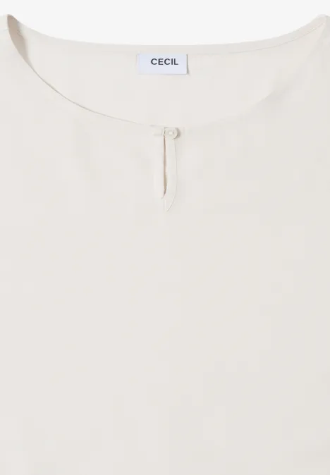 Bluse in Unifarbe light greige