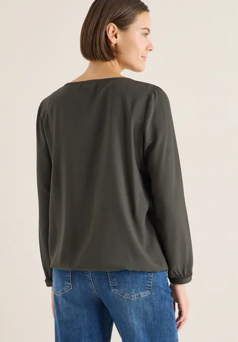 Blouse en couleur unie raw khaki
