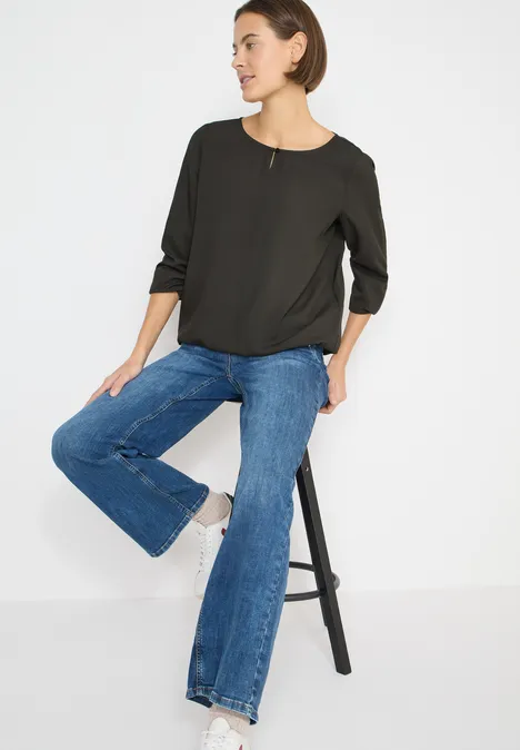 Blouse en couleur unie raw khaki