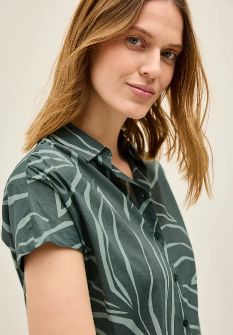 Leichte Baumwollhemdbluse dark balmy khaki