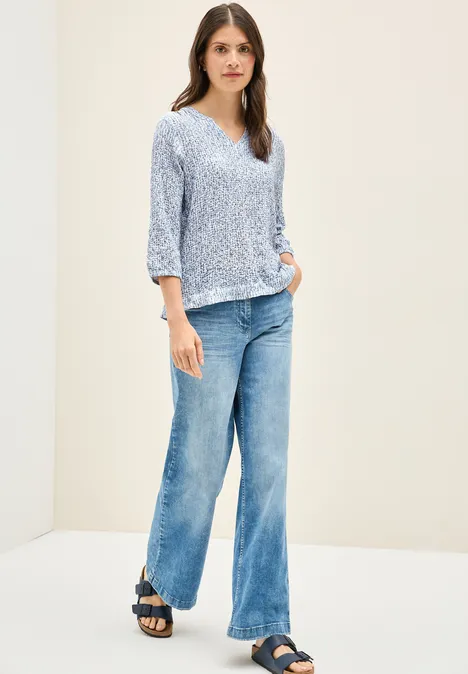 Strukturbluse vanilla white