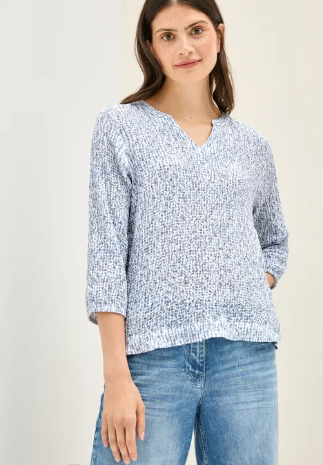Strukturbluse vanilla white