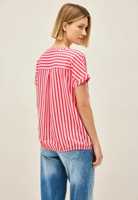 Gestreiftes Blusenshirt glazed apple red