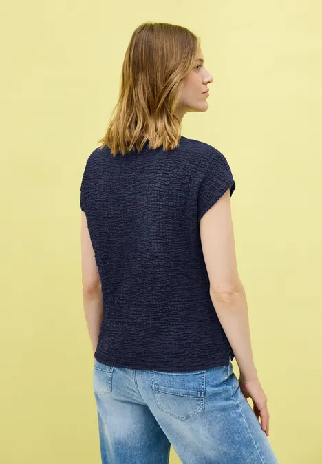 Strukturbluse urban navy blue
