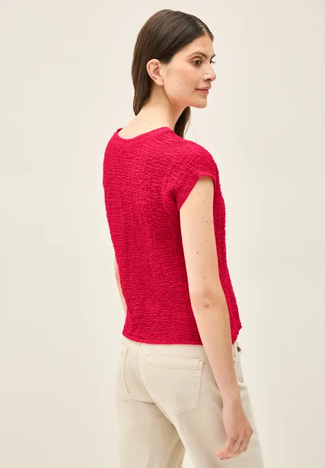 Strukturbluse glazed apple red