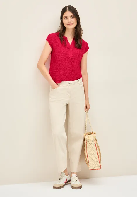 Strukturbluse glazed apple red