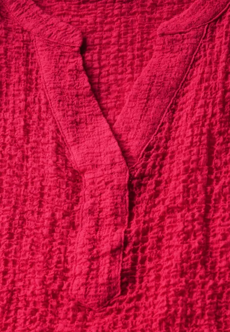 Strukturbluse glazed apple red
