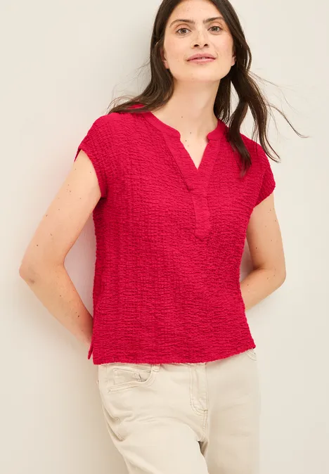 Strukturbluse glazed apple red