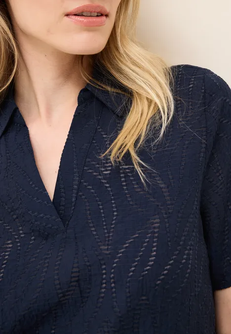 Blusenshirt mit Struktur urban navy blue