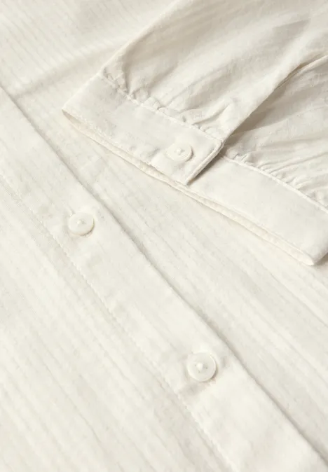 Bluse mit Streifenstruktur vanilla white