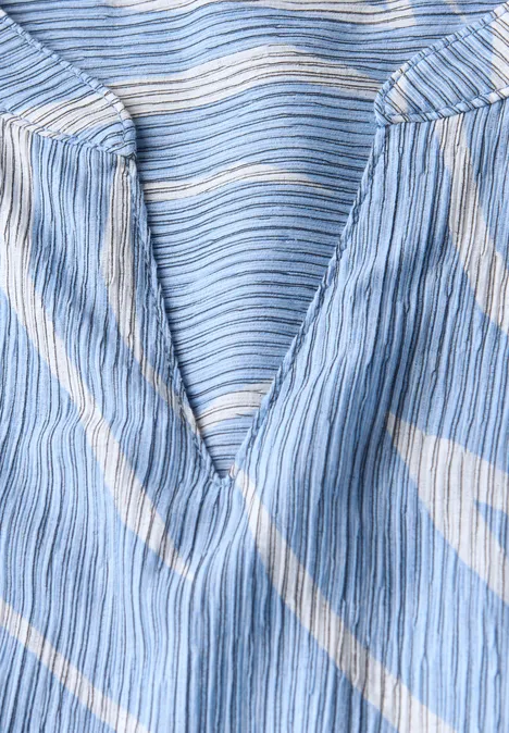 Strukturbluse mit Muster deep pastel blue