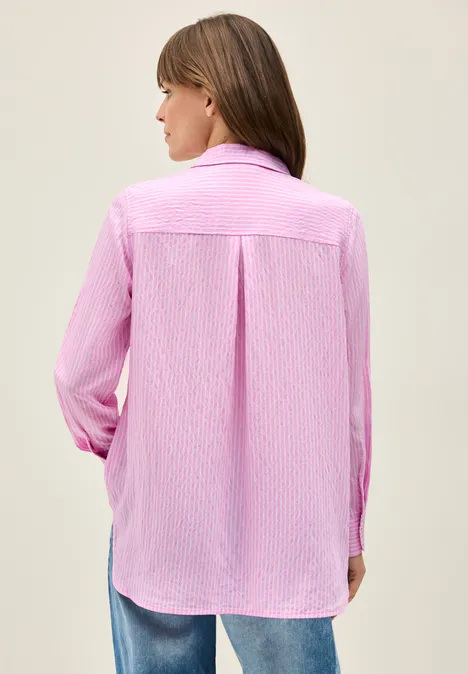 Gestreifte Hemdbluse cherry blossom pink