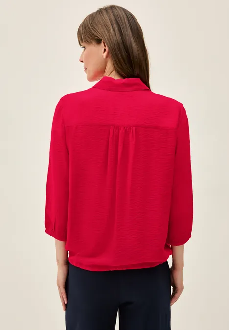 Hemdbluse mit Struktur glazed apple red