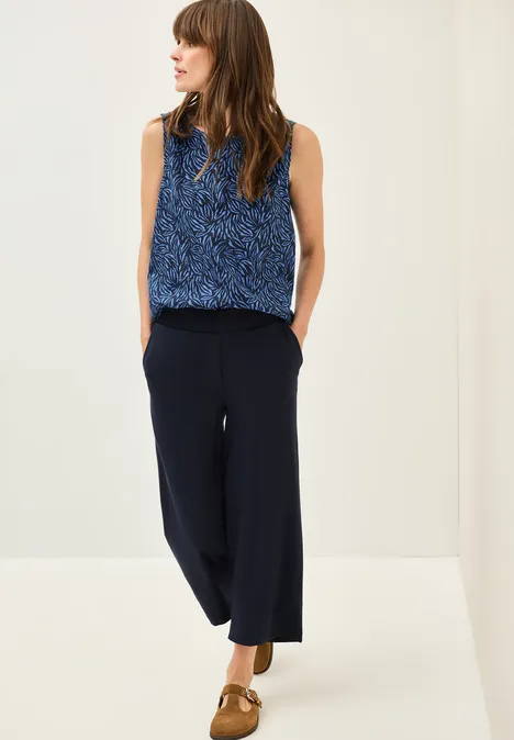 Blusentop mit Minimal Print urban navy blue