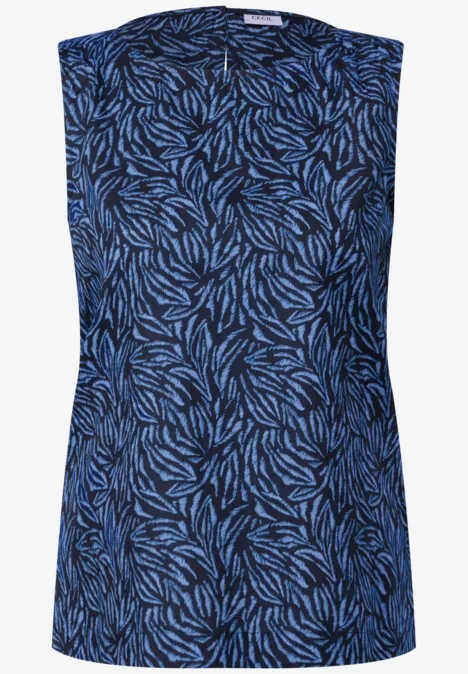 Blusentop mit Minimal Print urban navy blue