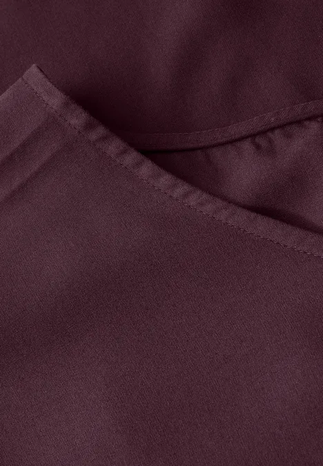 Blusenshirt in Unifarbe mulberry red