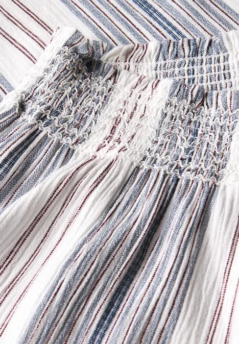Gestreifte Bluse vanilla white