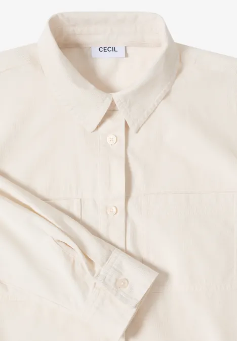 Cord Hemdbluse light greige Cord Hemdbluse light greige