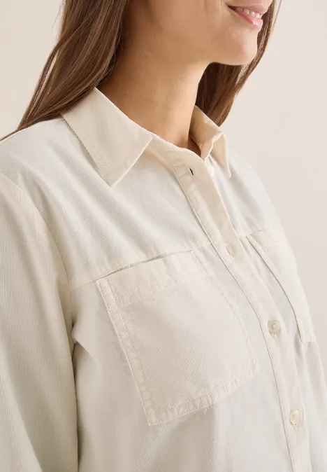 Cord Hemdbluse light greige Cord Hemdbluse light greige