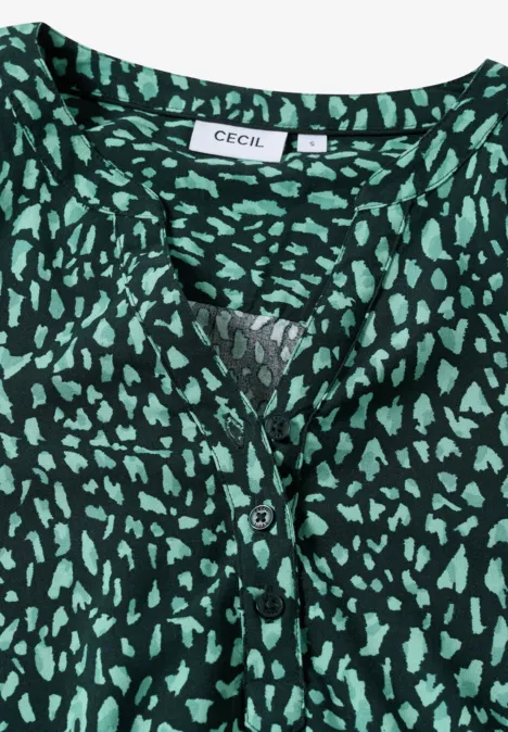 Gemusterte Tunika ink green