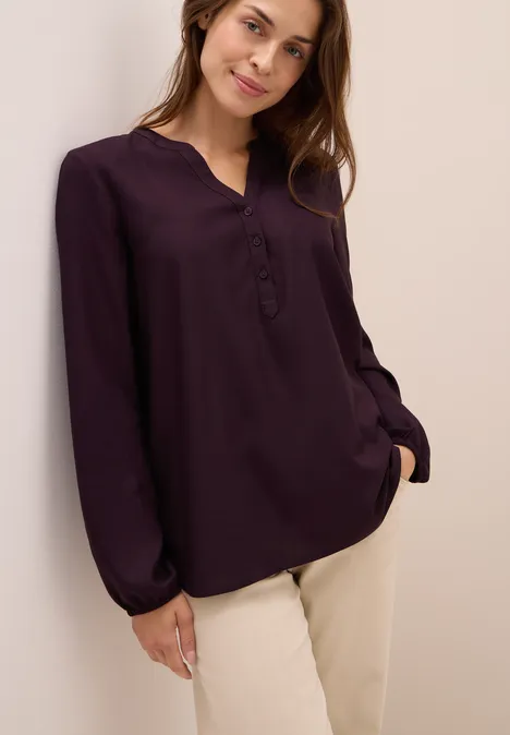 Tunika in Unifarbe eggplant red