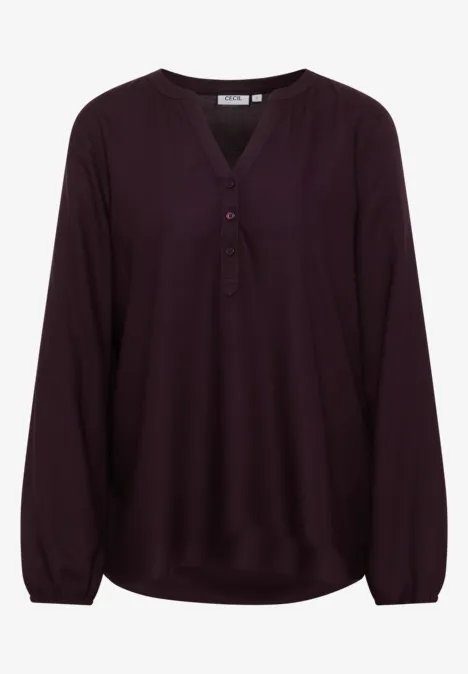 Tunika in Unifarbe eggplant red